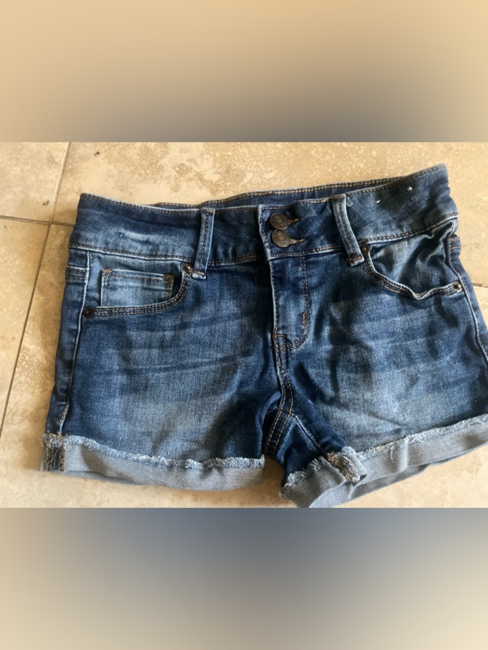 Mudd Women's Dark Blue Denim Shorts